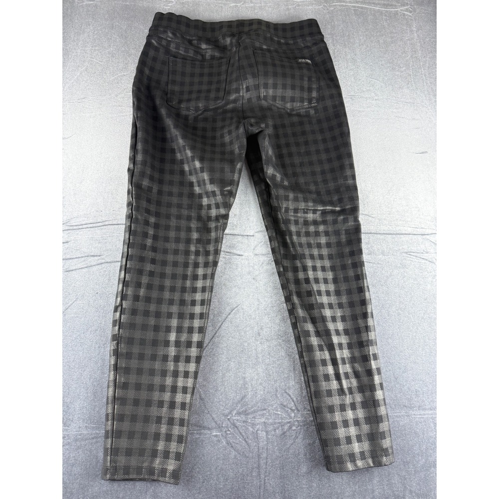 Sanctuary Womens XL Black Plaid Coated Pull On Leggings CP0720K7A Buffalo Check - Picture 2 of 11
